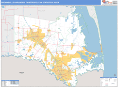 Brownsville-Harlingen Metro Area Digital Map Basic Style